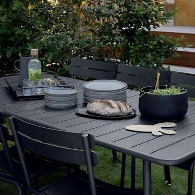 Outdoor dining table seating 8