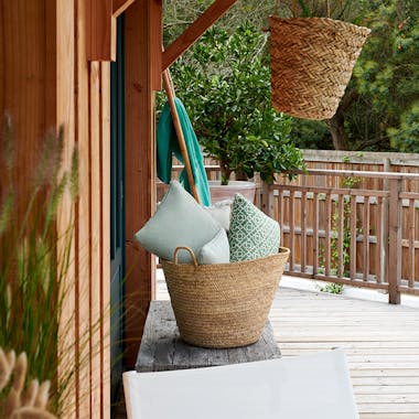 Fermob Evasion outdoor cushions in a basket