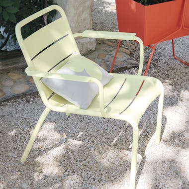 Luxembourg lounge armchair in courtyard