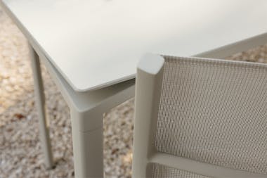 Fermob Cadiz chair and Calvi table, close up detail