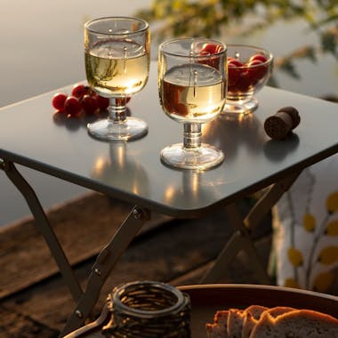 La Rochere Dragonfly Wine Glass on side table