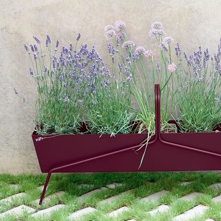 Long Basket planter from Fermob in Black Cherry