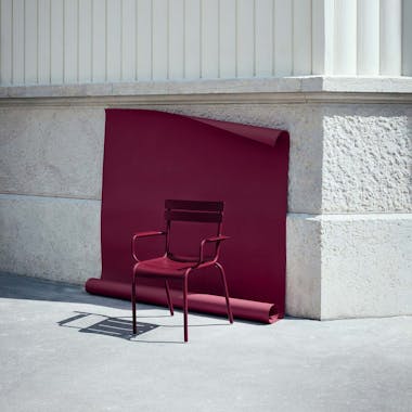 Fermob Luxembourg armchair in new colour Black Cherry