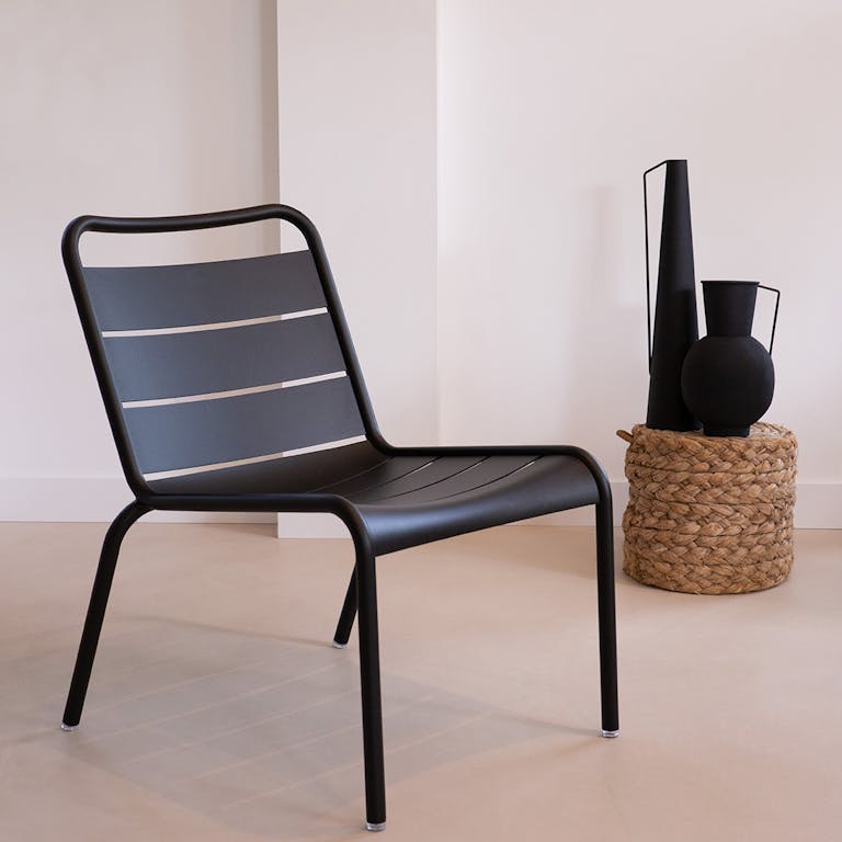 Fermob Luxembourg lounge chair in Liquorice