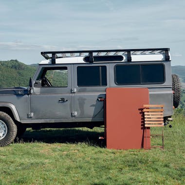 Fermob Caractere table folded up by landrover