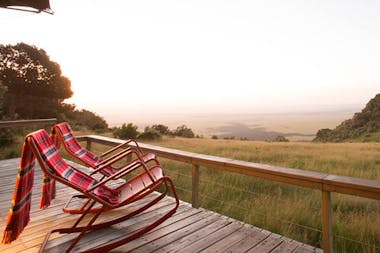 A pair of Fermob Luxembourg rocking chairs at Angama Mara