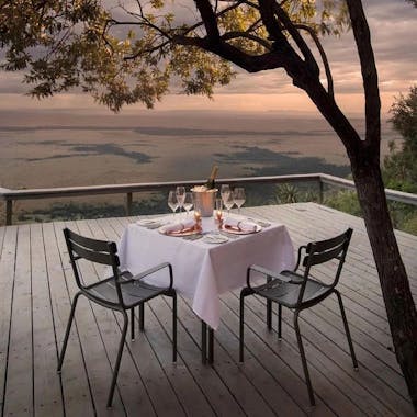 Fermob Luxembourg dining setting at Angama Mara