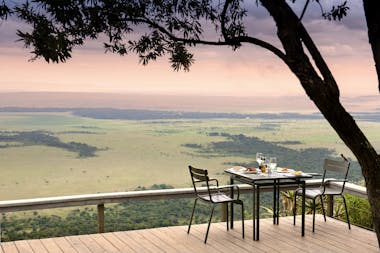 Fermob Luxembourg chairs and Costa table at Angama Mara
