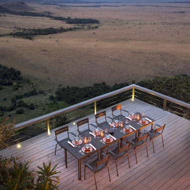 Fermob Costa Table and Luxembourg chairs at Angama Mara