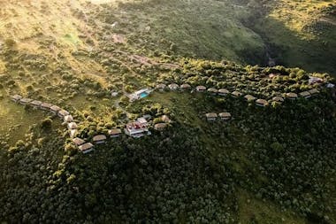 Aerial view of Angama Mara