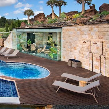 Babylonstoren pool by fynbros house