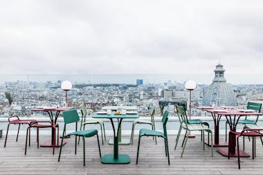 Fermob furniture on roof terrace in Paris