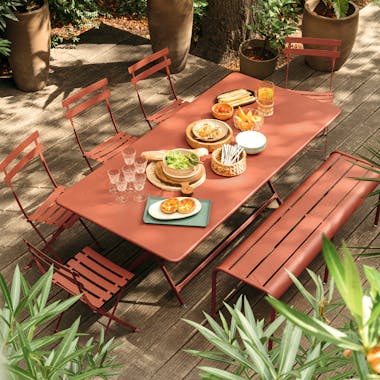 Fermob Outdoor Dining Setting in Red Ochre