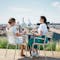 Fermob Luxembourg armchairs with Rest'o round table on rooftop