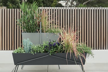Fermob Basket Planters in Lapilli Grey and Anthracite