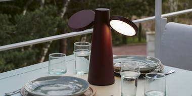 Fermob Oto lamp on Bellevie 74 x 80cm table