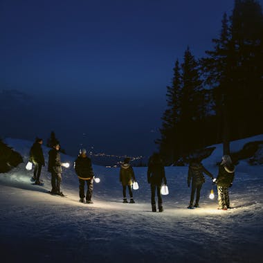 Fermob Balad and Aplo lamps on evening snow walk