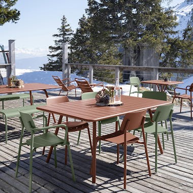 Outdoor furniture at Montagne Skii Resort