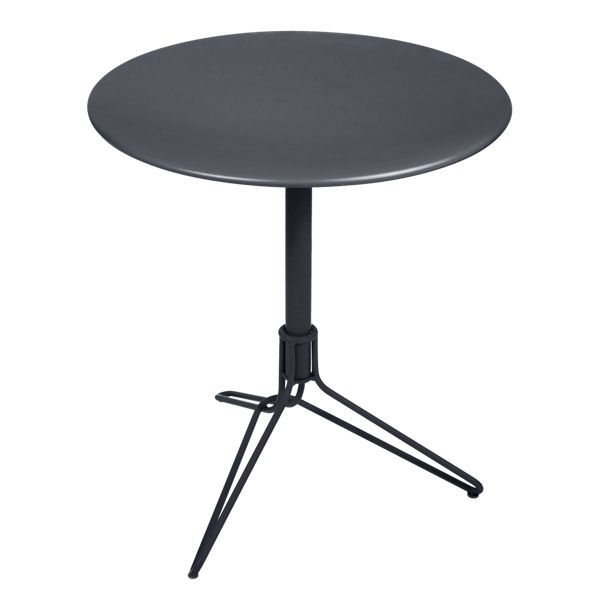 Flower Pedestal Outdoor Table Round 67cm By Fermob in Anthracite