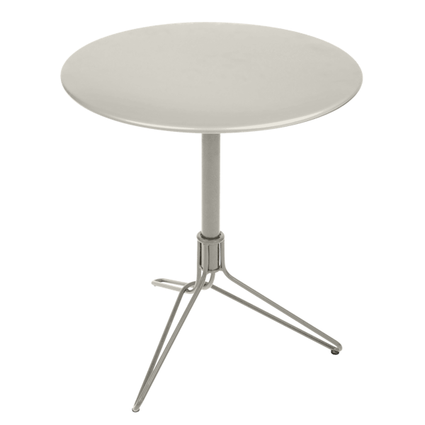 Flower Pedestal Outdoor Table Round 67cm By Fermob in Clay Grey