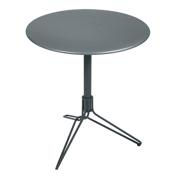 Flower Pedestal Outdoor Table Round 67cm By Fermob in Storm Grey