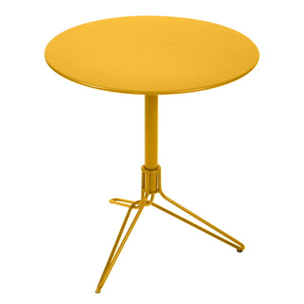 Flower Pedestal Outdoor Table Round 67cm By Fermob in Honey