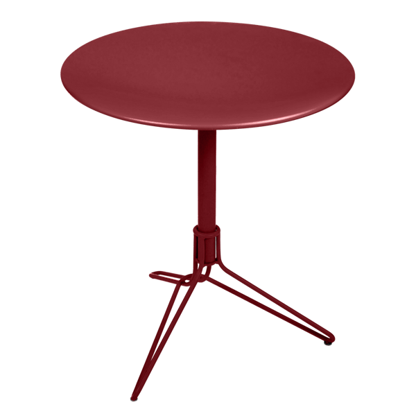 Flower Pedestal Outdoor Table Round 67cm By Fermob in Chilli