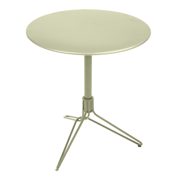 Flower Pedestal Outdoor Table Round 67cm By Fermob in Willow Green