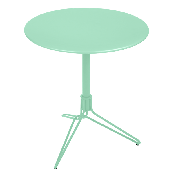 Flower Pedestal Outdoor Table Round 67cm By Fermob in Opaline Green