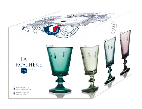 La Rochere Bee Wine Glass - Set Four Mixed Ambient