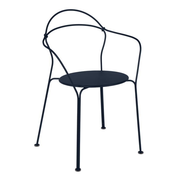 Airloop Garden Dining Armchair By Fermob in Deep Blue
