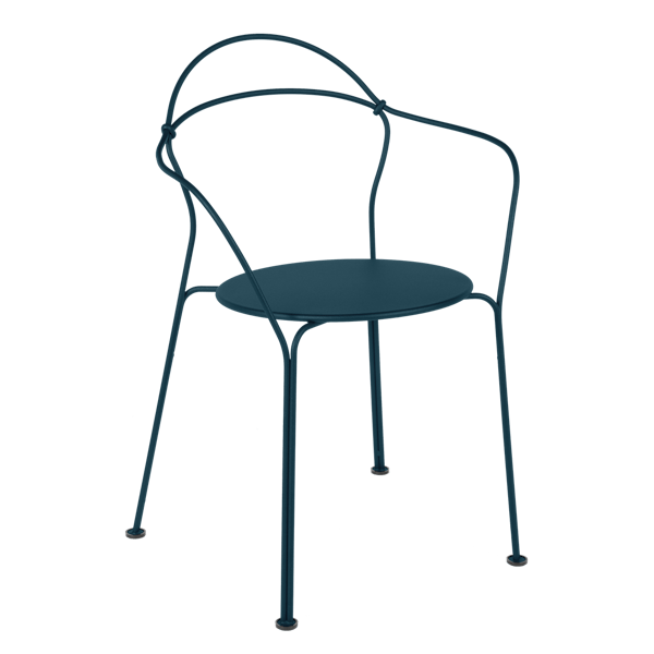 Airloop Garden Dining Armchair By Fermob in Acapulco Blue