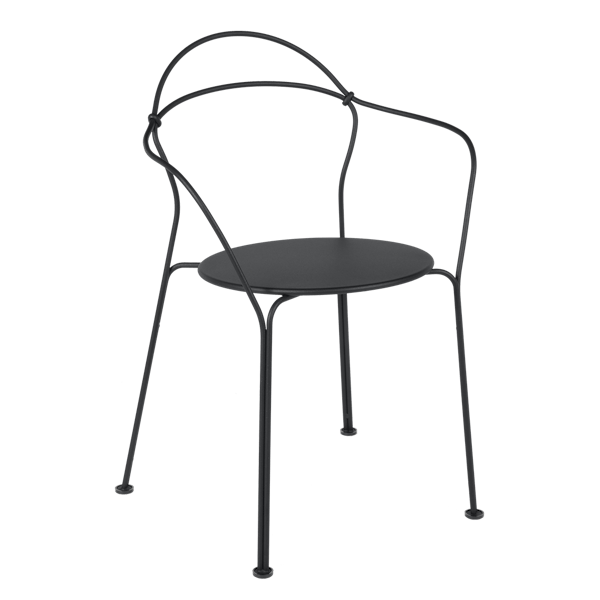 Airloop Garden Dining Armchair By Fermob in Anthracite