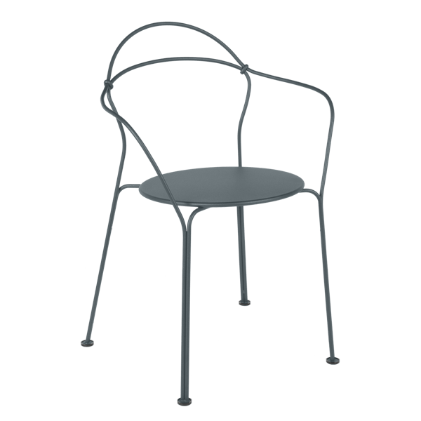 Airloop Garden Dining Armchair By Fermob in Storm Grey