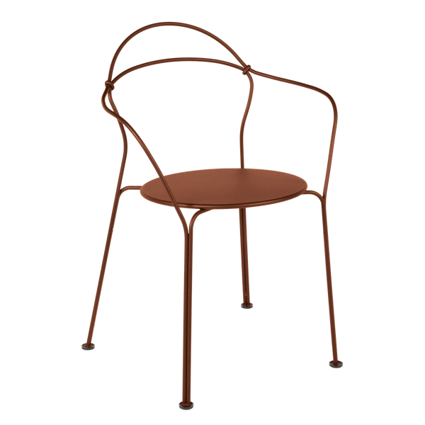 Airloop Garden Dining Armchair By Fermob in Red Ochre