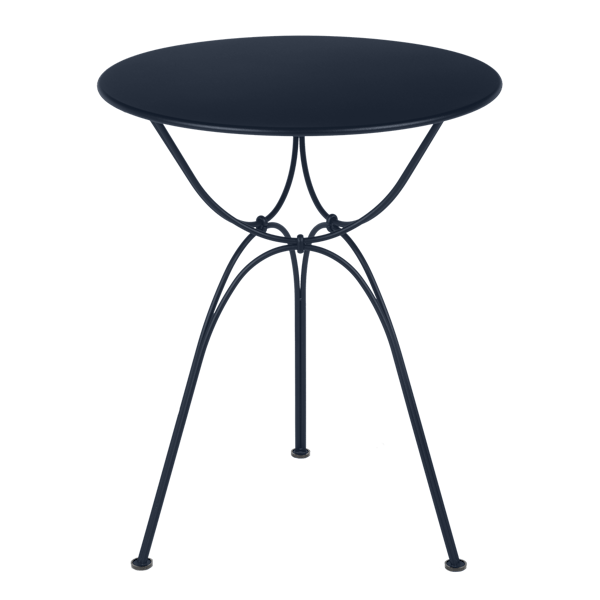 Airloop Garden Dining Round Table 60cm By Fermob in Deep Blue
