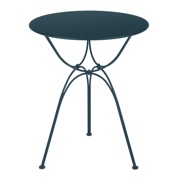 Airloop Garden Dining Round Table 60cm By Fermob in Acapulco Blue