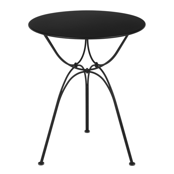 Airloop Garden Dining Round Table 60cm By Fermob in Liquorice