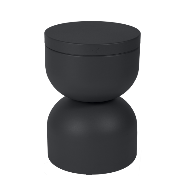 Piapolo Outdoor Stool With Storage By Fermob in Anthracite