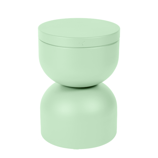 Piapolo Outdoor Stool With Storage By Fermob in Opaline Green