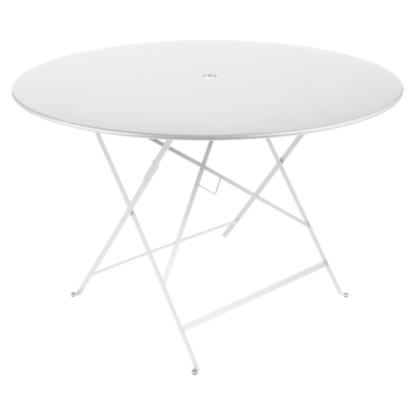 Bistro Outdoor Folding Table Round 117cm By Fermob in Cotton White