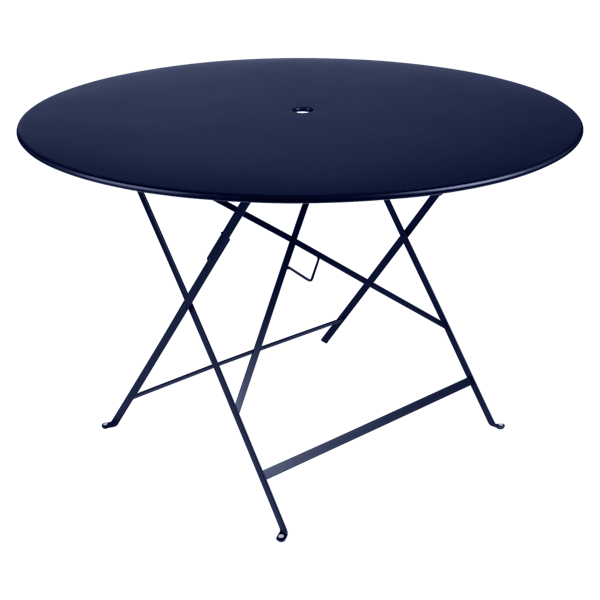 Bistro Outdoor Folding Table Round 117cm By Fermob in Deep Blue
