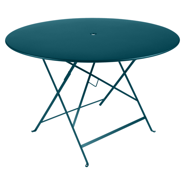 Bistro Outdoor Folding Table Round 117cm By Fermob in Acapulco Blue