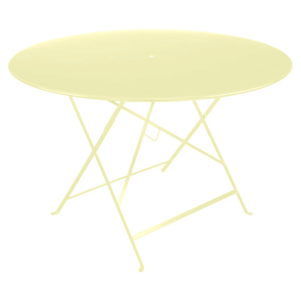 Bistro Outdoor Folding Table Round 117cm By Fermob in Frosted Lemon