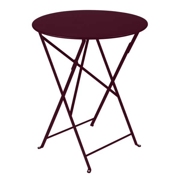 Bistro Outdoor Folding Table Round 60cm By Fermob in Black Cherry