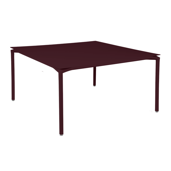 Calvi Aluminium Square Outdoor Dining Table 140 x 140cm By Fermob in Black Cherry
