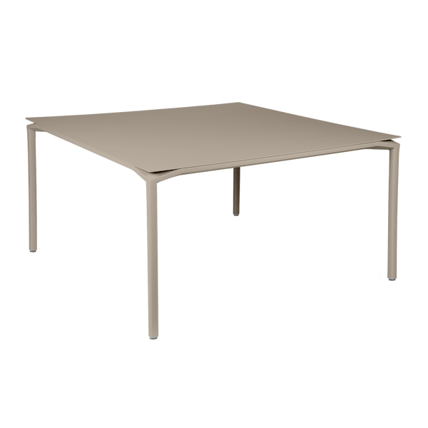 Calvi Aluminium Square Outdoor Dining Table 140 x 140cm By Fermob in Nutmeg