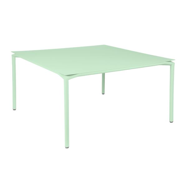 Calvi Aluminium Square Outdoor Dining Table 140 x 140cm By Fermob in Opaline Green