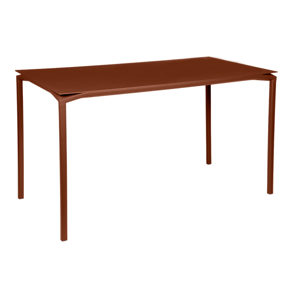 Calvi Aluminium Outdoor High Table 160 x 80cm in Red Ochre