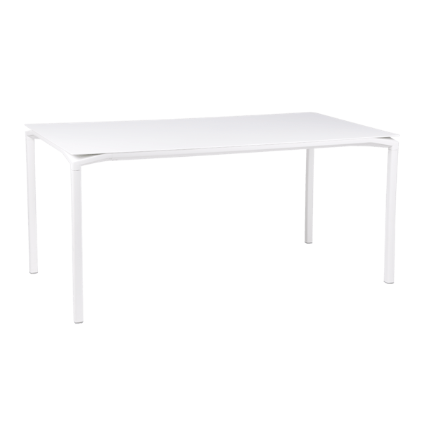 Calvi Aluminium Outdoor Dining Table 160 x 80cm By Fermob in Cotton White